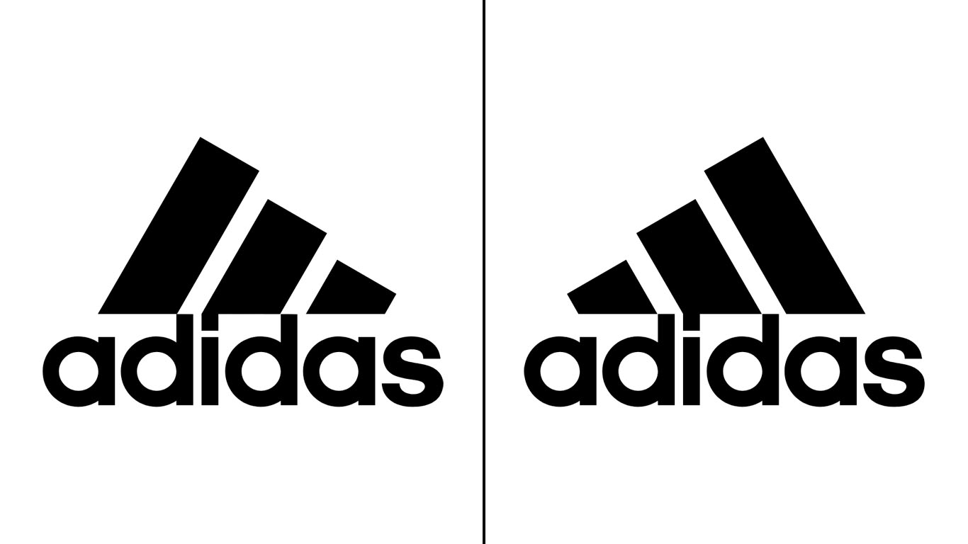 Confronto loghi Adidas
