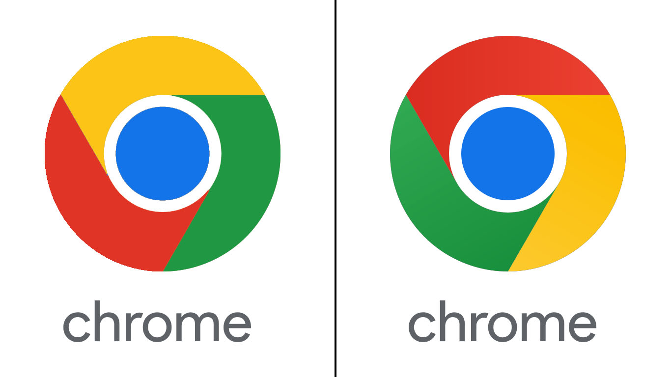 Confronto loghi Google Chrome