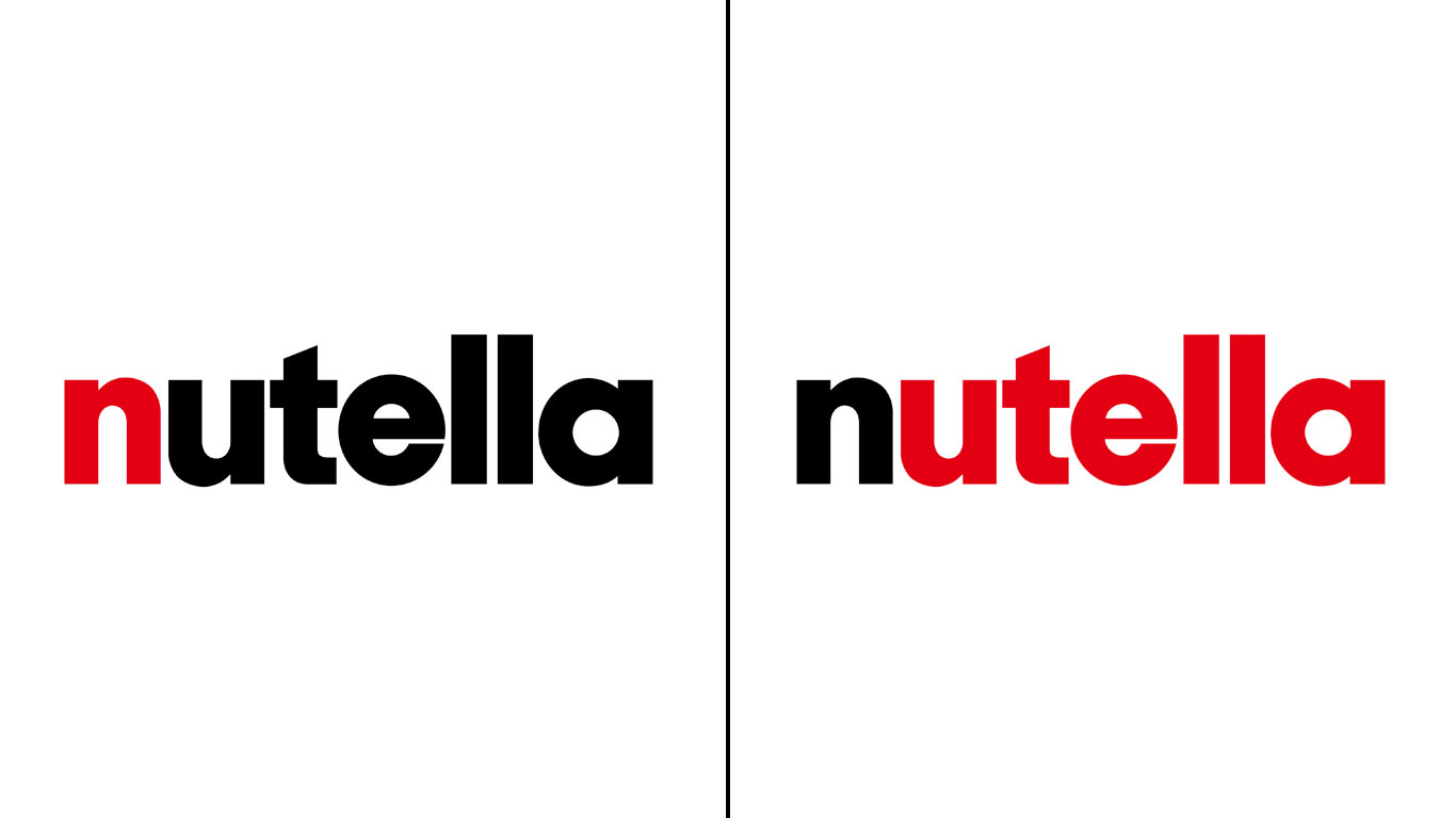 Confronto loghi Nutella