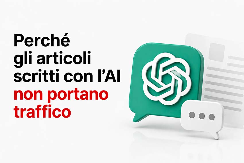 Perché gli articoli scritti con l'AI non portano traffico